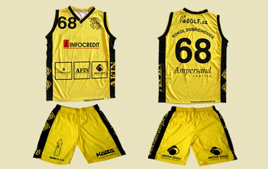 basketbalov� dresy